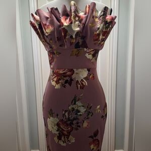 Floral Ruffle Fit & Flare Strapless Dress Absolutely Breathtaking